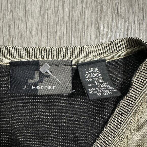J. Ferrar JF Taupe Beige Sleeveless Sweater Vest Size L‎ - Picture 5 of 7